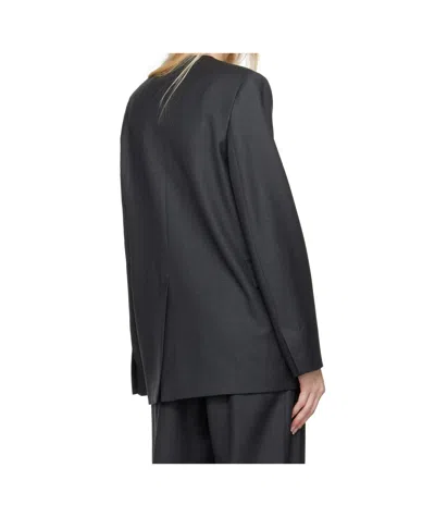 Loulou Studio Gray Altair Blazer In Black