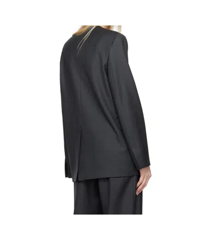 Loulou Studio Gray Altair Blazer In Black