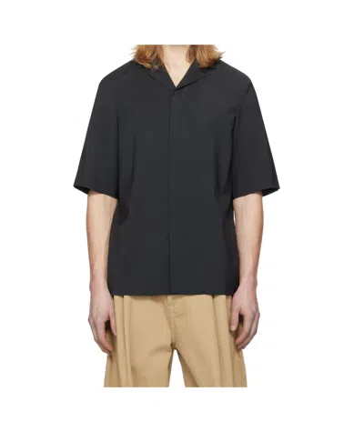 Barena Venezia Button-down Short-sleeved Shirt In Black