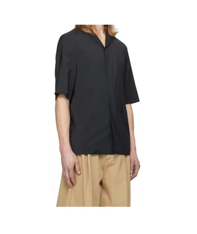 Barena Venezia Button-down Short-sleeved Shirt In Black