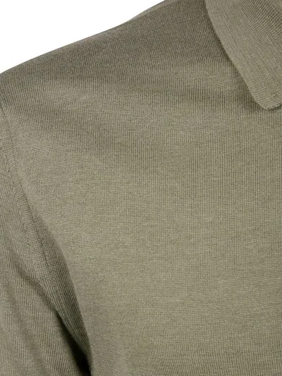 Dondup Polo Collared Shirt Short Sleeves In Green