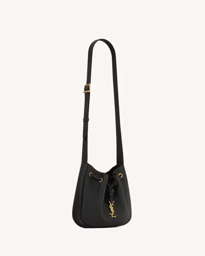 Saint Laurent Paris Vii Mini Hobo In Grained Leather