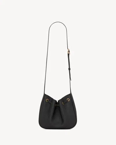 Saint Laurent Paris Vii Mini Hobo In Grained Leather