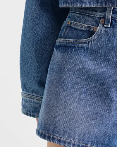 Prada High-rise Patch-pocket Denim Shorts