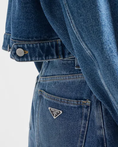 Prada High-rise Patch-pocket Denim Shorts