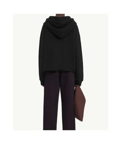 Mm6 Maison Margiela Numbers-motif Drawstring Hoodie In Black