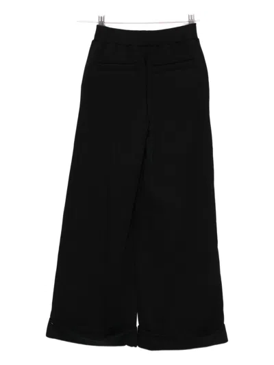 Balmain Gold-button Cuffed Trousers In Black