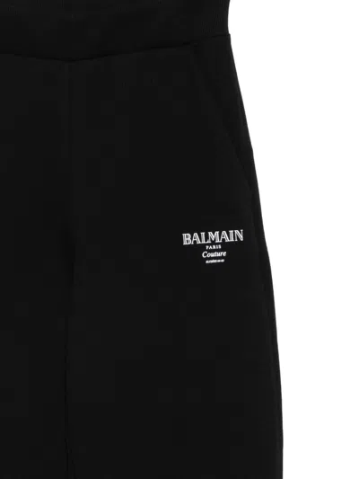 Balmain Logo-print Track Pants In Black