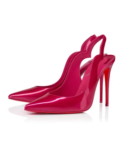 Christian Louboutin Hot Chick Sling Patent Leather Slingback Pumps 100