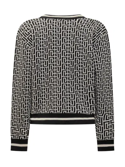 Balmain Kids V-neck Button-up Cardigan In Black