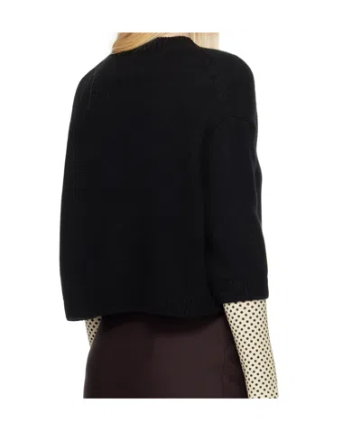 Khaite Davin Short Sleeve Cashmere Sweater In Black