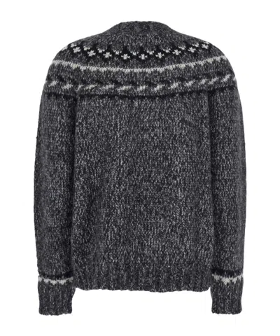 P.a.r.o.s.h Parosh Grey Alpaca Blend Sweaters In Gray