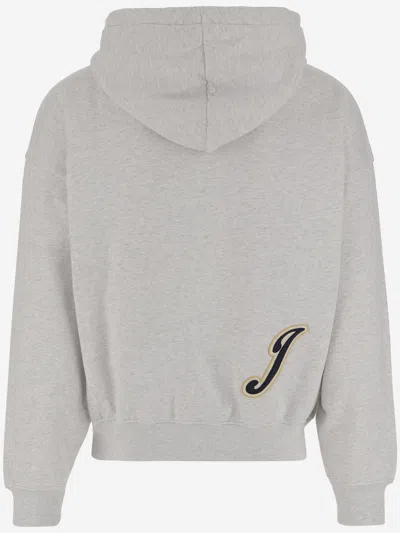 Jacquemus Hooded Sweater With Drawstring And Ribbed Finish In Gray
