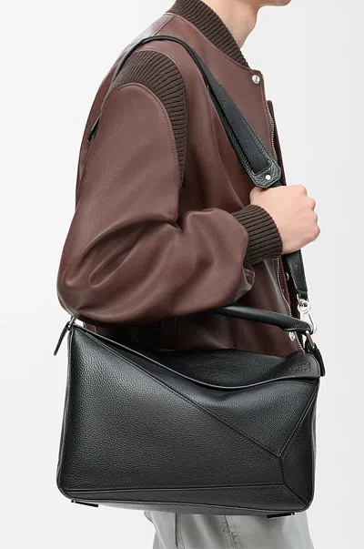 Loewe Large Puzzle Bag In Supple Grained Calfskin