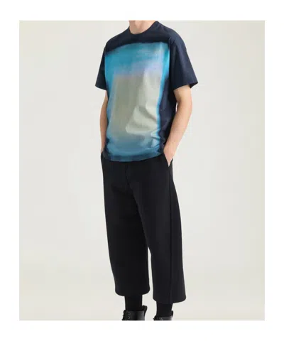 Givenchy Mens Dark Navy Graphic-print Cotton T-shirt In Blue