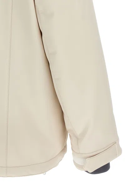 Brunello Cucinelli Corduroy Insert Ski Jacket Puffer Jackets Multicolor In Neutral