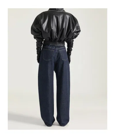 Givenchy Denim Trousers Wide-leg Contrast Stitching