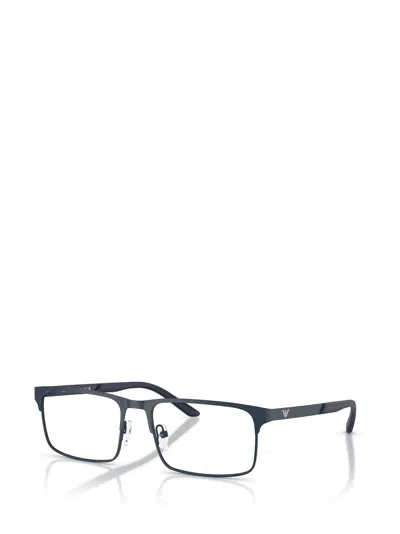 Emporio Armani Rectangular Frame Glasses In Blue