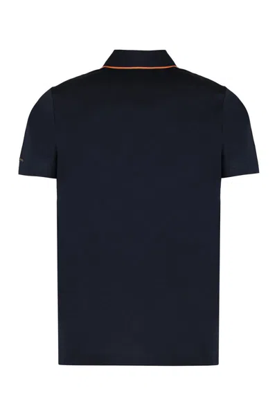 Paul & Shark Cotton Polo Shirt In Blue