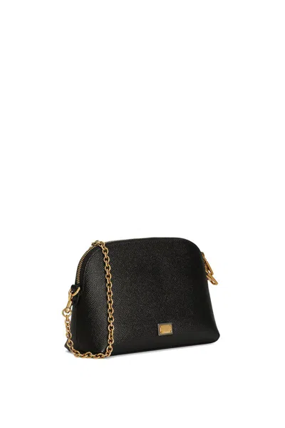 Dolce & Gabbana Mini Logo Plaque Leather Crossbody Bag
