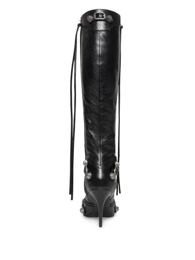 Balenciaga Cagole Leather Pointy-toe Boots