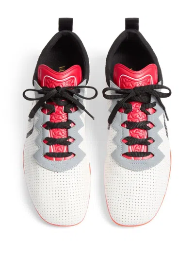 Valentino Perforated Nappa Leather Chromathon Sneakers In White