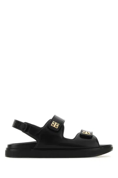 Givenchy Women Leather Sandals With 4g Metal Details In Multi
