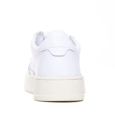 Autry Medalist Low Sneakers In White Leather In White