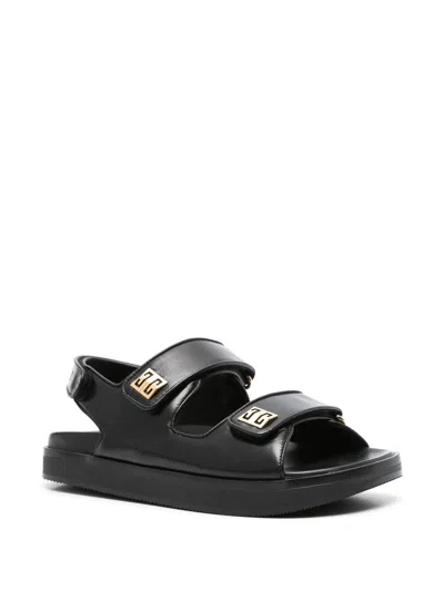 Givenchy Women Leather Sandals With 4g Metal Details In Multi