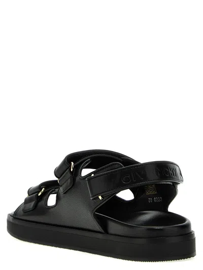 Givenchy Women Leather Sandals With 4g Metal Details In Multi