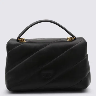 Pinko Love Mini Puff Leather Crossbody Bag In Black