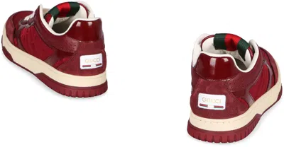 Gucci Re-web Style Sneakers Contrast Sole In Red