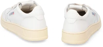 Autry Medalist Low Sneakers In White Leather In White