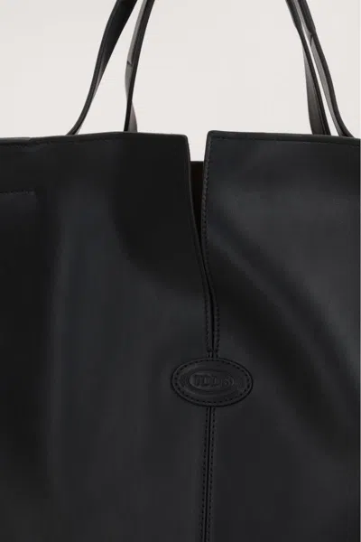 Tod's Black Leathe Di Bag Tote
