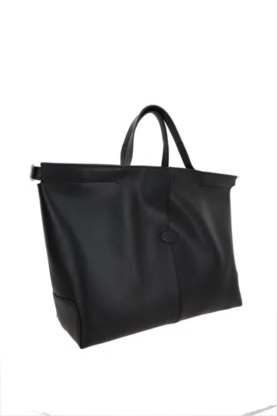 Tod's Black Leathe Di Bag Tote