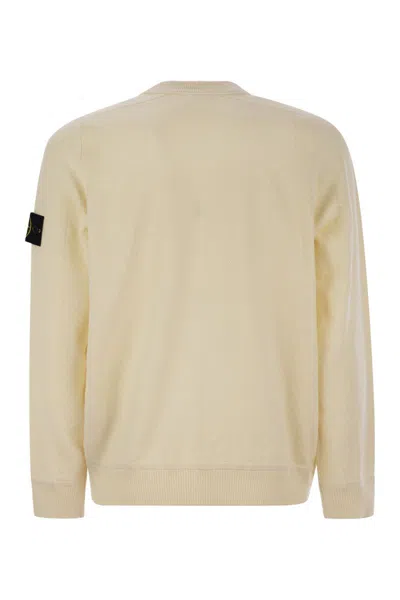 Stone Island Organic Cotton Sweater In Yellow