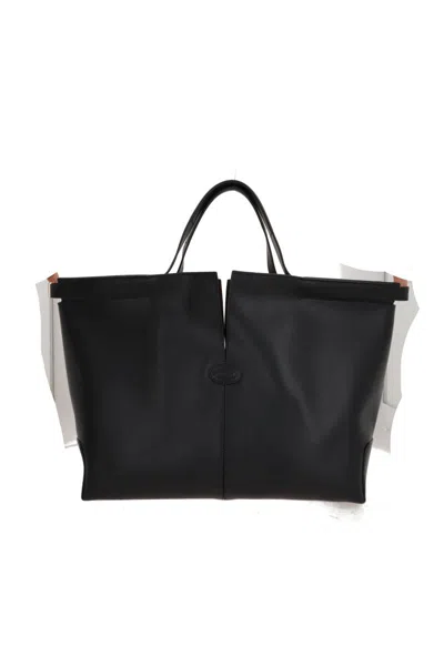 Tod's Black Leathe Di Bag Tote