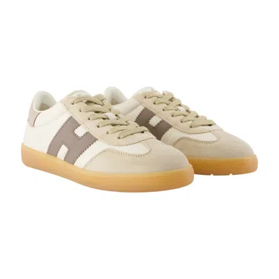 Hogan Cool White Leather Sneakers In Multi