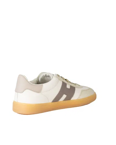 Hogan Cool White Leather Sneakers In Multi