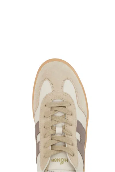 Hogan Cool White Leather Sneakers In Multi
