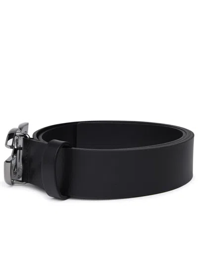 Dolce & Gabbana Black Belt With Dg Logo Detail In Black