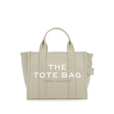 Marc Jacobs Beige 'the Small Canvas' Tote Bag In Cotton In Gray