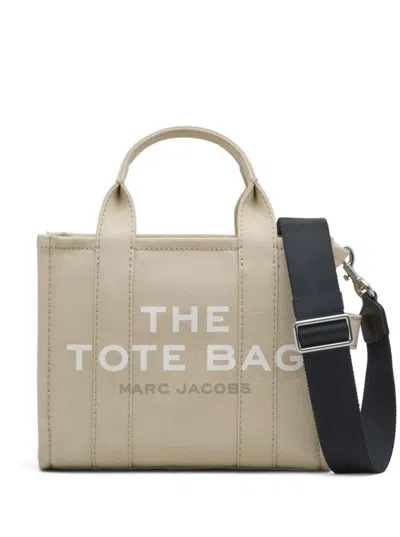 Marc Jacobs Beige 'the Small Canvas' Tote Bag In Cotton In Gray