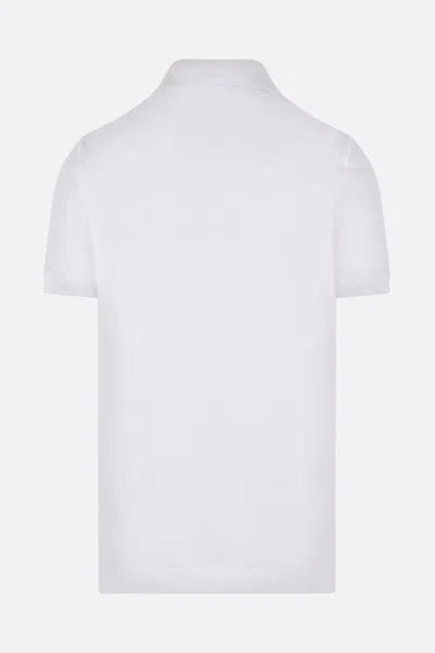 Dolce & Gabbana Cotton Piqué Polo-shirt With Branded Tag In White