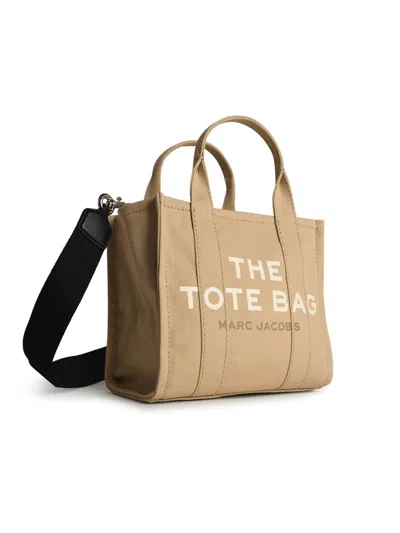 Marc Jacobs Beige 'the Small Canvas' Tote Bag In Cotton In Gray