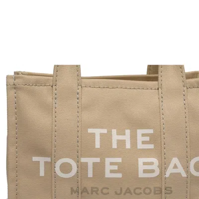 Marc Jacobs Beige 'the Small Canvas' Tote Bag In Cotton In Gray