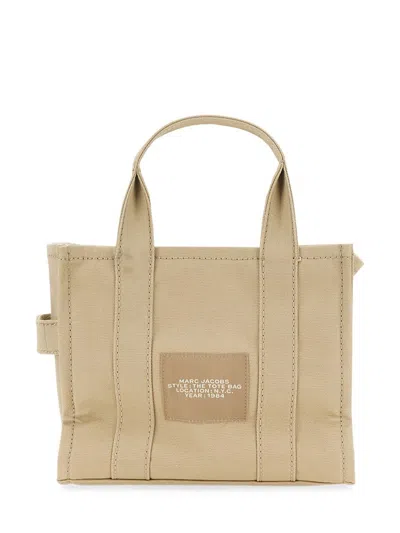 Marc Jacobs Beige 'the Small Canvas' Tote Bag In Cotton In Gray
