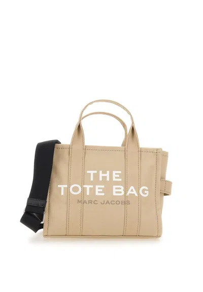 Marc Jacobs Beige 'the Small Canvas' Tote Bag In Cotton In Gray