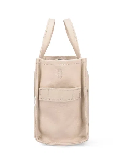 Marc Jacobs Beige 'the Small Canvas' Tote Bag In Cotton In Gray