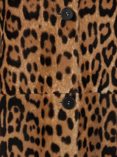 P.a.r.o.s.h Leopard Shearling Jacket In Animal Print